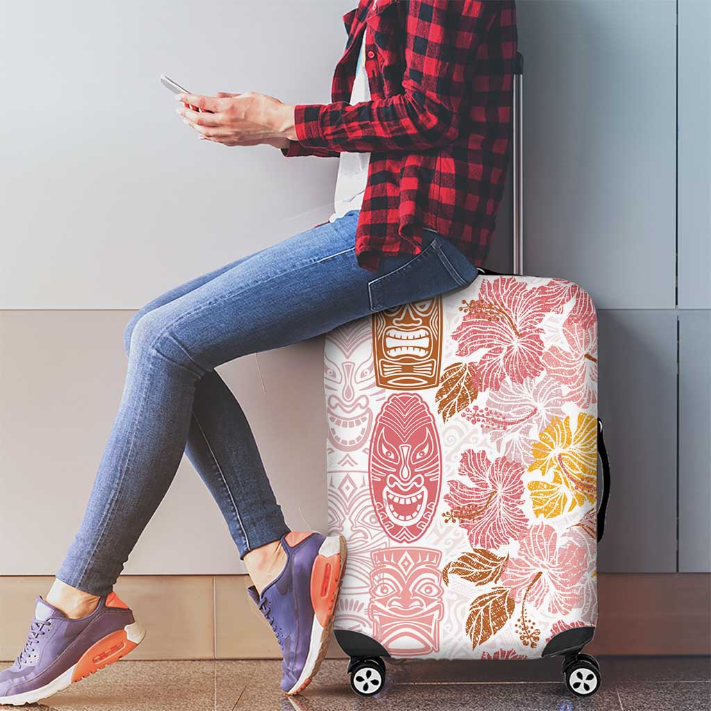 Christmas Aloha Hawaii Tiki Luggage Cover Hibiscus Spring Colors - Polynesian Pride