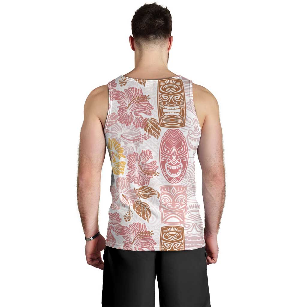 Christmas Aloha Hawaii Tiki Men Tank Top Hibiscus Spring Colors - Polynesian Pride