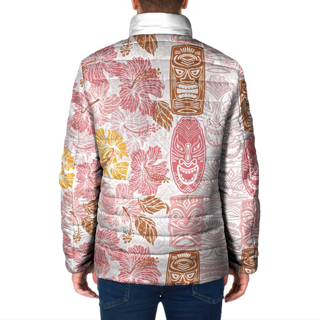 Christmas Aloha Hawaii Tiki Padded Jacket Hibiscus Spring Colors - Polynesian Pride