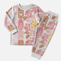 Christmas Aloha Hawaii Tiki Christmas Pajama Set Hibiscus Spring Colors - Polynesian Pride