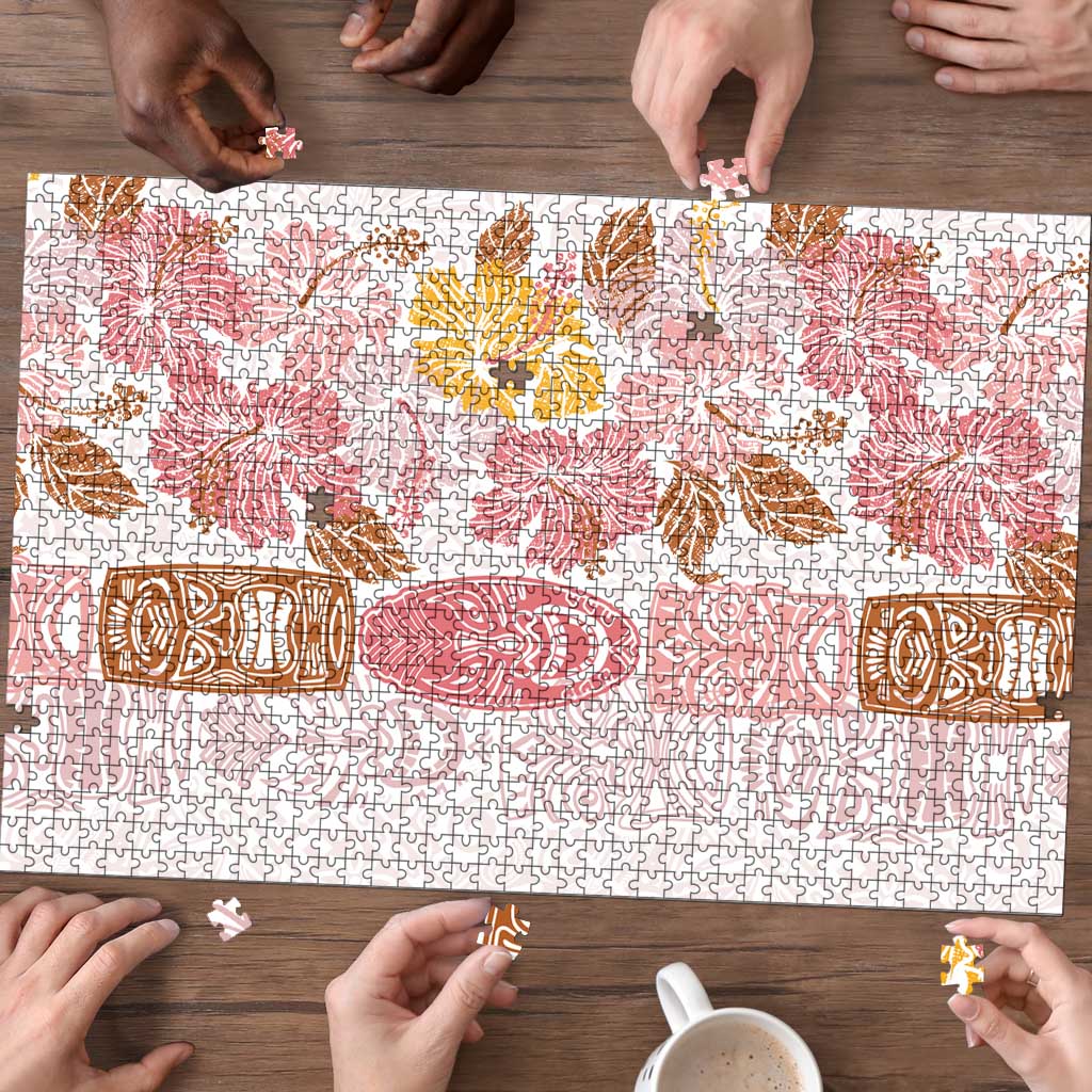 Christmas Aloha Hawaii Tiki Puzzle Hibiscus Spring Colors - Polynesian Pride