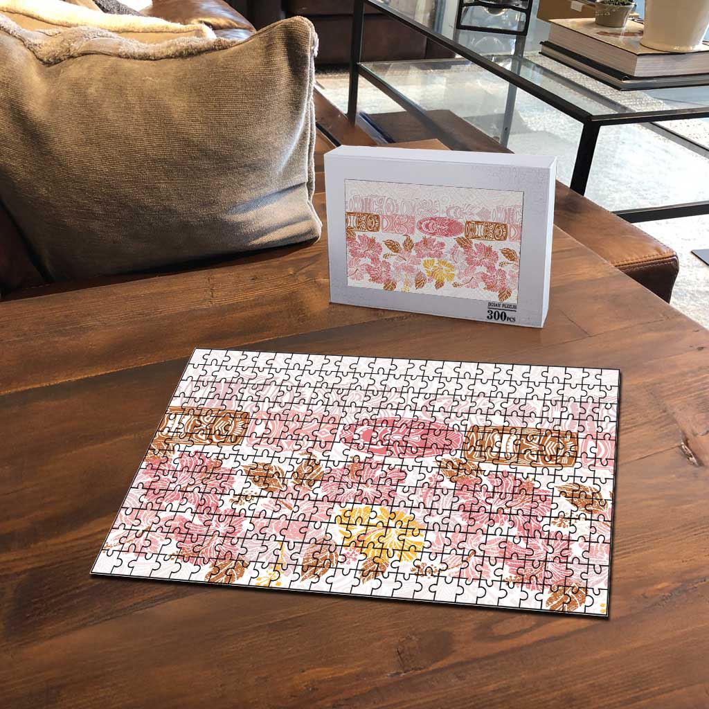 Christmas Aloha Hawaii Tiki Puzzle Hibiscus Spring Colors - Polynesian Pride