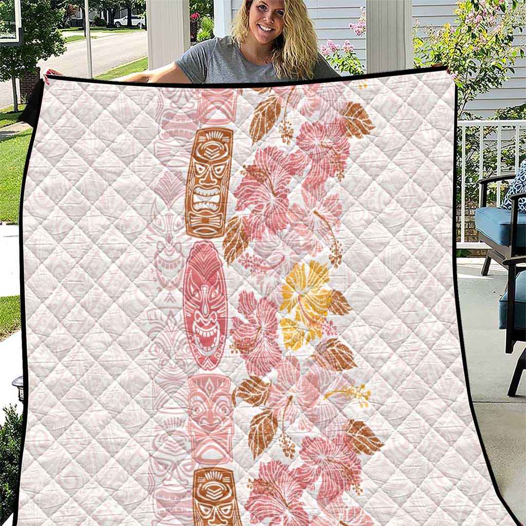 Christmas Aloha Hawaii Tiki Quilt Hibiscus Spring Colors - Polynesian Pride