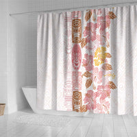Christmas Aloha Hawaii Tiki Shower Curtain Hibiscus Spring Colors - Polynesian Pride