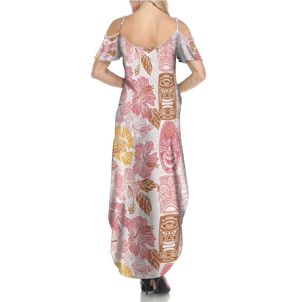 Christmas Aloha Hawaii Tiki Summer Maxi Dress Hibiscus Spring Colors - Polynesian Pride