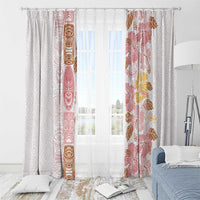 Christmas Aloha Hawaii Tiki Window Curtain Hibiscus Spring Colors - Polynesian Pride
