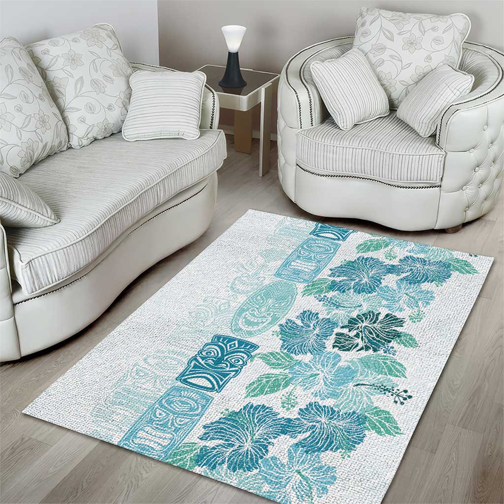Christmas Aloha Hawaii Tiki Area Rug Hibiscus Summer Colors - Polynesian Pride