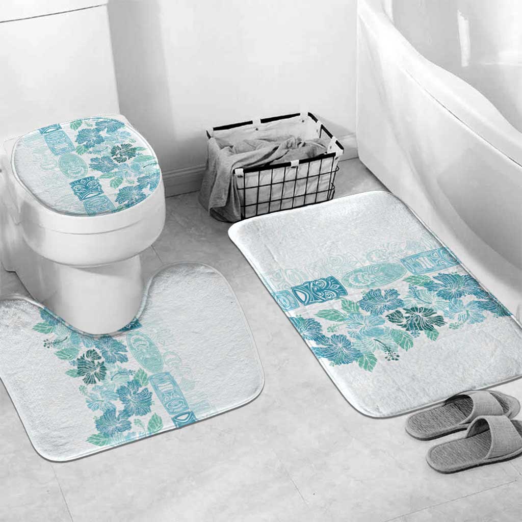 Christmas Aloha Hawaii Tiki Bathroom Set Hibiscus Summer Colors - Polynesian Pride