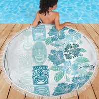 Christmas Aloha Hawaii Tiki Beach Blanket Hibiscus Summer Colors - Polynesian Pride