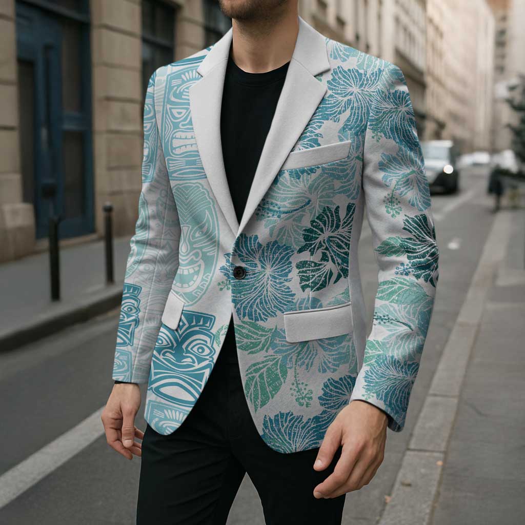 Christmas Aloha Hawaii Tiki Blazer Hibiscus Summer Colors - Polynesian Pride