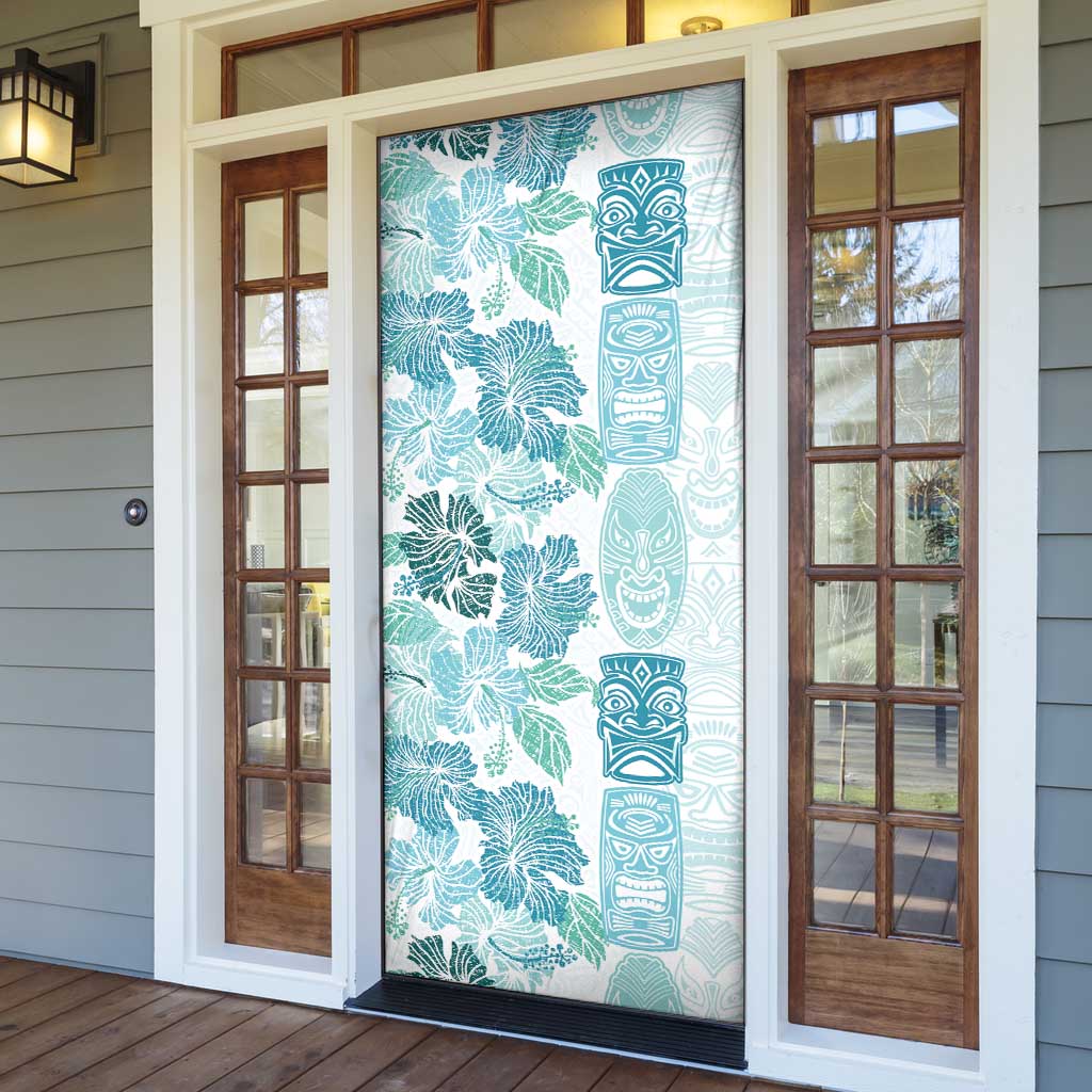 Christmas Aloha Hawaii Tiki Door Cover Hibiscus Summer Colors - Polynesian Pride