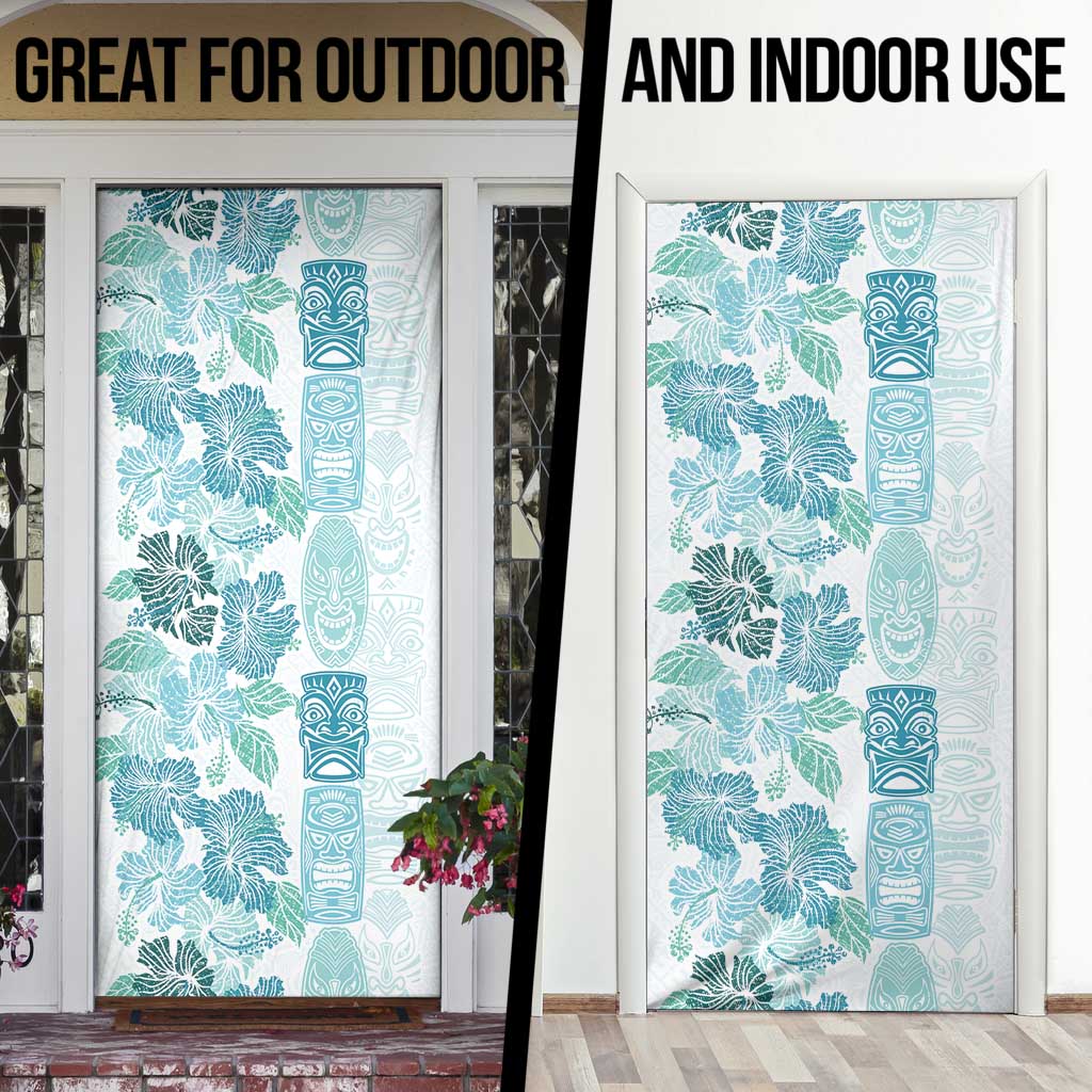 Christmas Aloha Hawaii Tiki Door Cover Hibiscus Summer Colors - Polynesian Pride