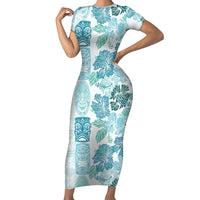 Christmas Aloha Hawaii Tiki Family Matching Short Sleeve Bodycon Dress and Hawaiian Shirt Hibiscus Summer Colors - Polynesian Pride