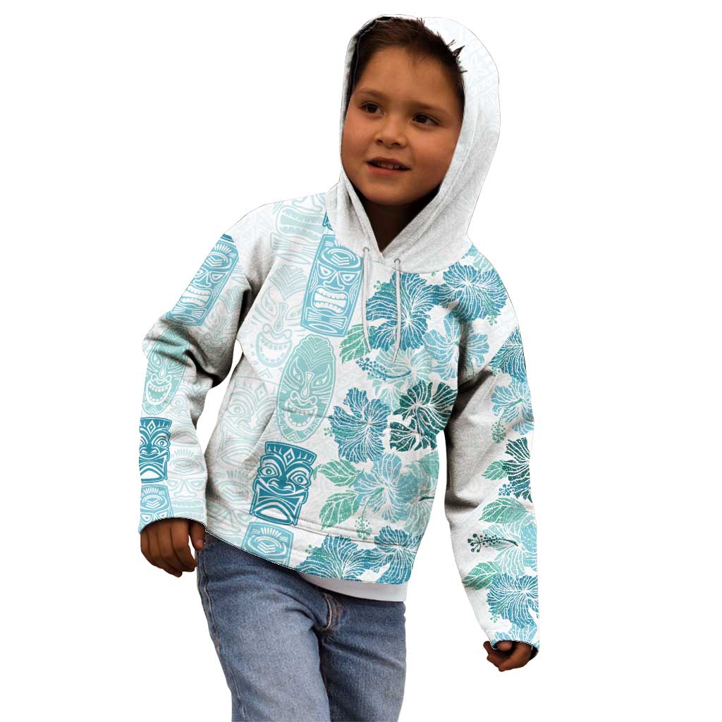 Christmas Aloha Hawaii Tiki Kid Hoodie Hibiscus Summer Colors - Polynesian Pride