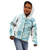 Christmas Aloha Hawaii Tiki Kid Hoodie Hibiscus Summer Colors - Polynesian Pride