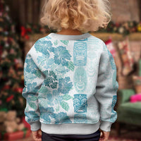 Christmas Aloha Hawaii Tiki Kid Ugly Christmas Sweater Hibiscus Summer Colors - Polynesian Pride