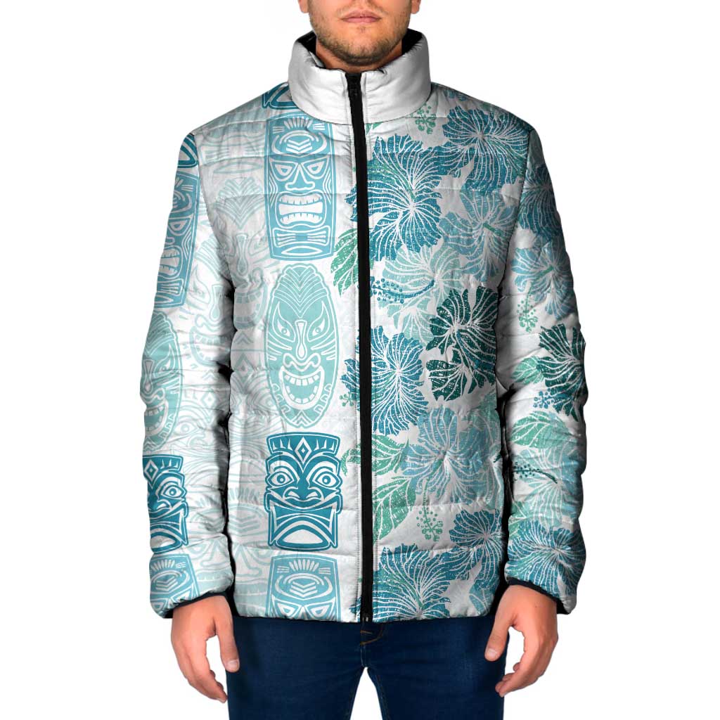 Christmas Aloha Hawaii Tiki Padded Jacket Hibiscus Summer Colors - Polynesian Pride