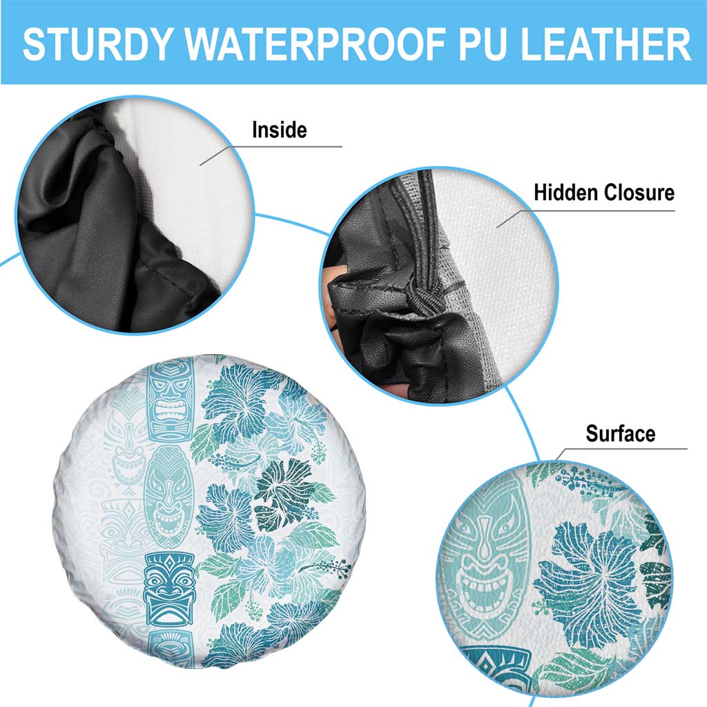 Christmas Aloha Hawaii Tiki Spare Tire Cover Hibiscus Summer Colors - Polynesian Pride