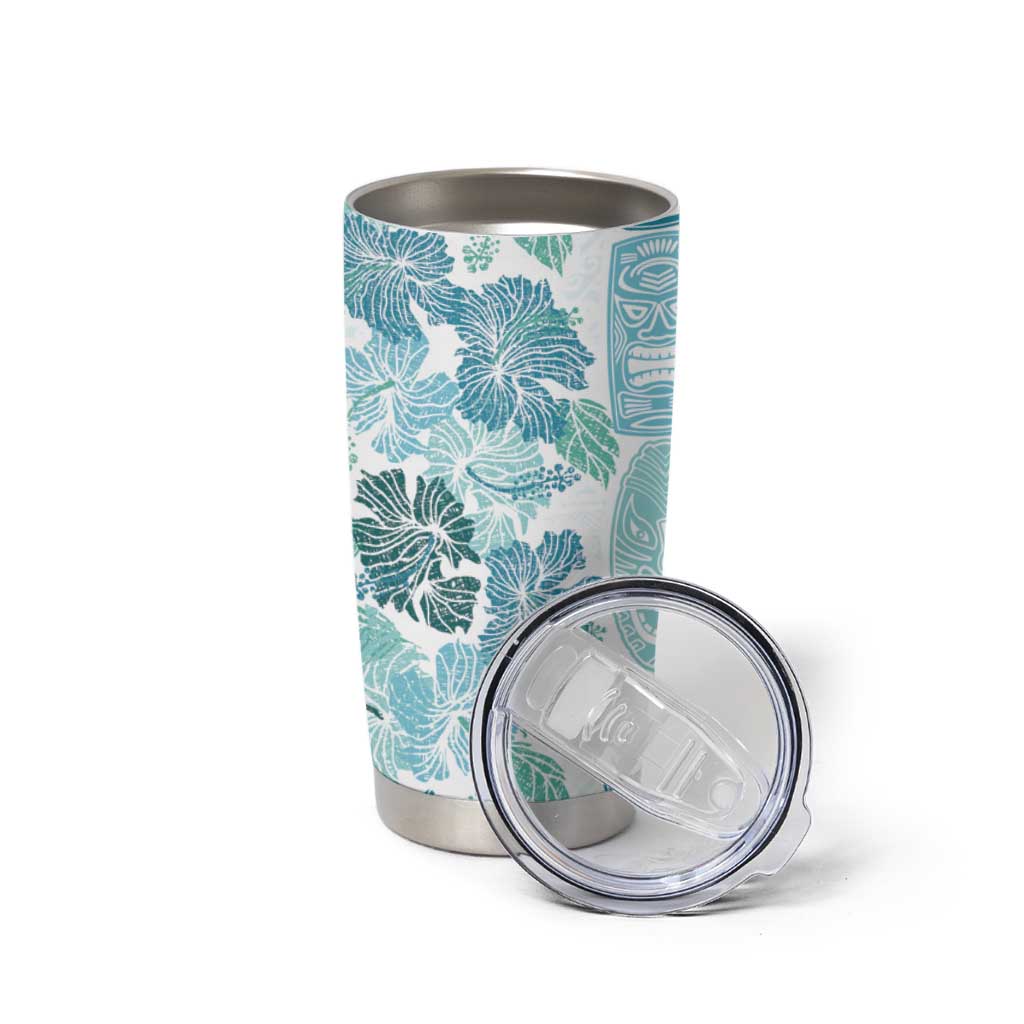 Christmas Aloha Hawaii Tiki Tumbler Cup Hibiscus Summer Colors - Polynesian Pride