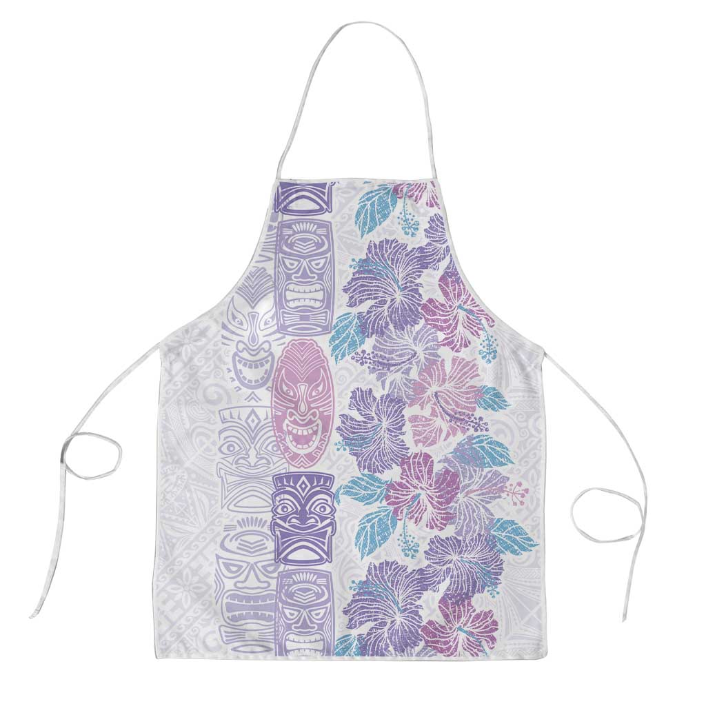 Christmas Aloha Hawaii Tiki Apron Hibiscus Winter Colors - Polynesian Pride