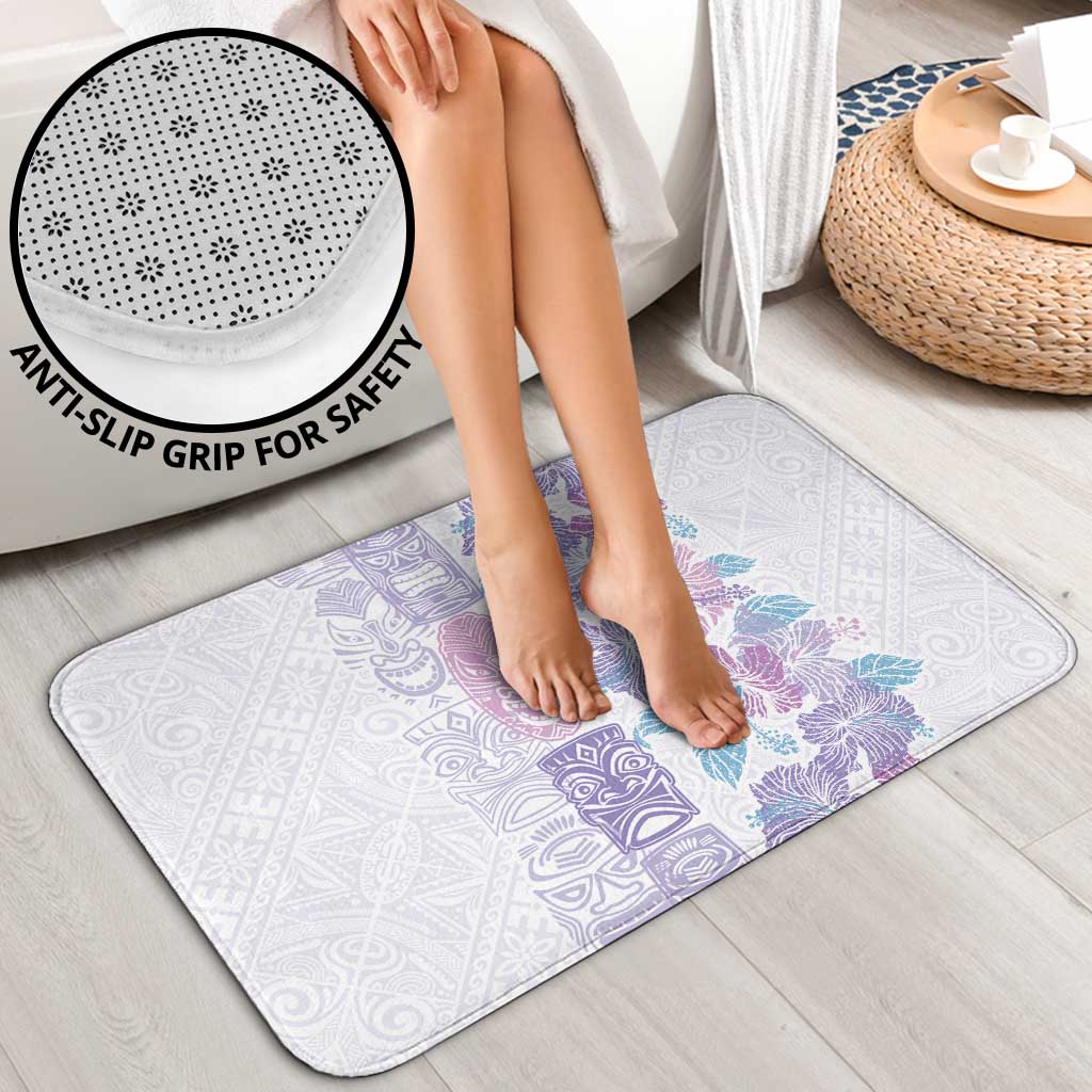 Christmas Aloha Hawaii Tiki Bathroom Set Hibiscus Winter Colors - Polynesian Pride