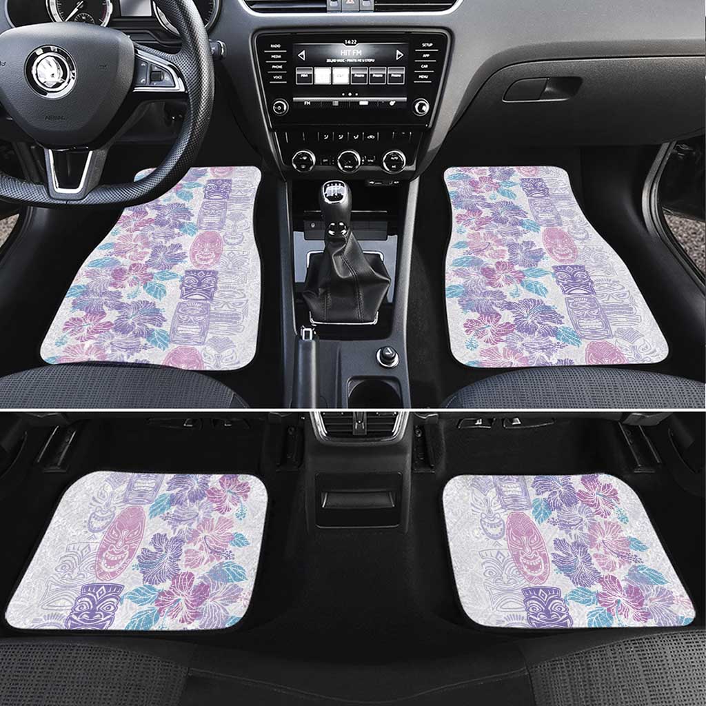 Christmas Aloha Hawaii Tiki Car Mats Hibiscus Winter Colors - Polynesian Pride