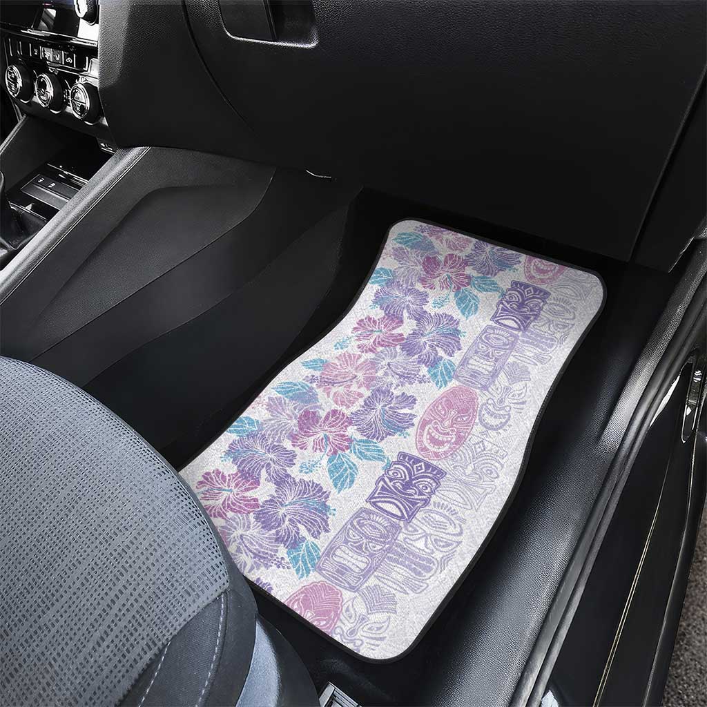 Christmas Aloha Hawaii Tiki Car Mats Hibiscus Winter Colors - Polynesian Pride