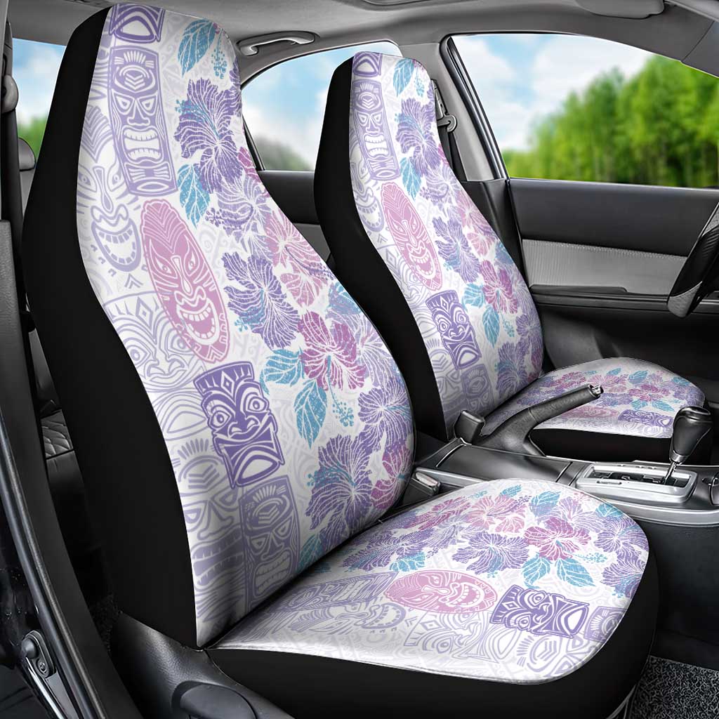 Christmas Aloha Hawaii Tiki Car Seat Cover Hibiscus Winter Colors - Polynesian Pride