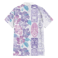 Christmas Aloha Hawaii Tiki Family Matching Long Sleeve Bodycon Dress and Hawaiian Shirt Hibiscus Winter Colors - Polynesian Pride