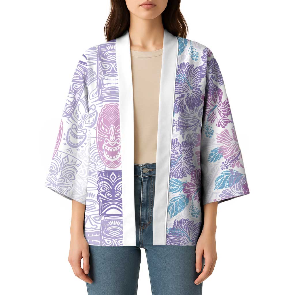 Christmas Aloha Hawaii Tiki Kimono Hibiscus Winter Colors - Polynesian Pride