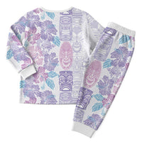 Christmas Aloha Hawaii Tiki Christmas Pajama Set Hibiscus Winter Colors - Polynesian Pride