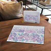 Christmas Aloha Hawaii Tiki Puzzle Hibiscus Winter Colors - Polynesian Pride