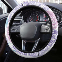 Christmas Aloha Hawaii Tiki Steering Wheel Cover Hibiscus Winter Colors - Polynesian Pride