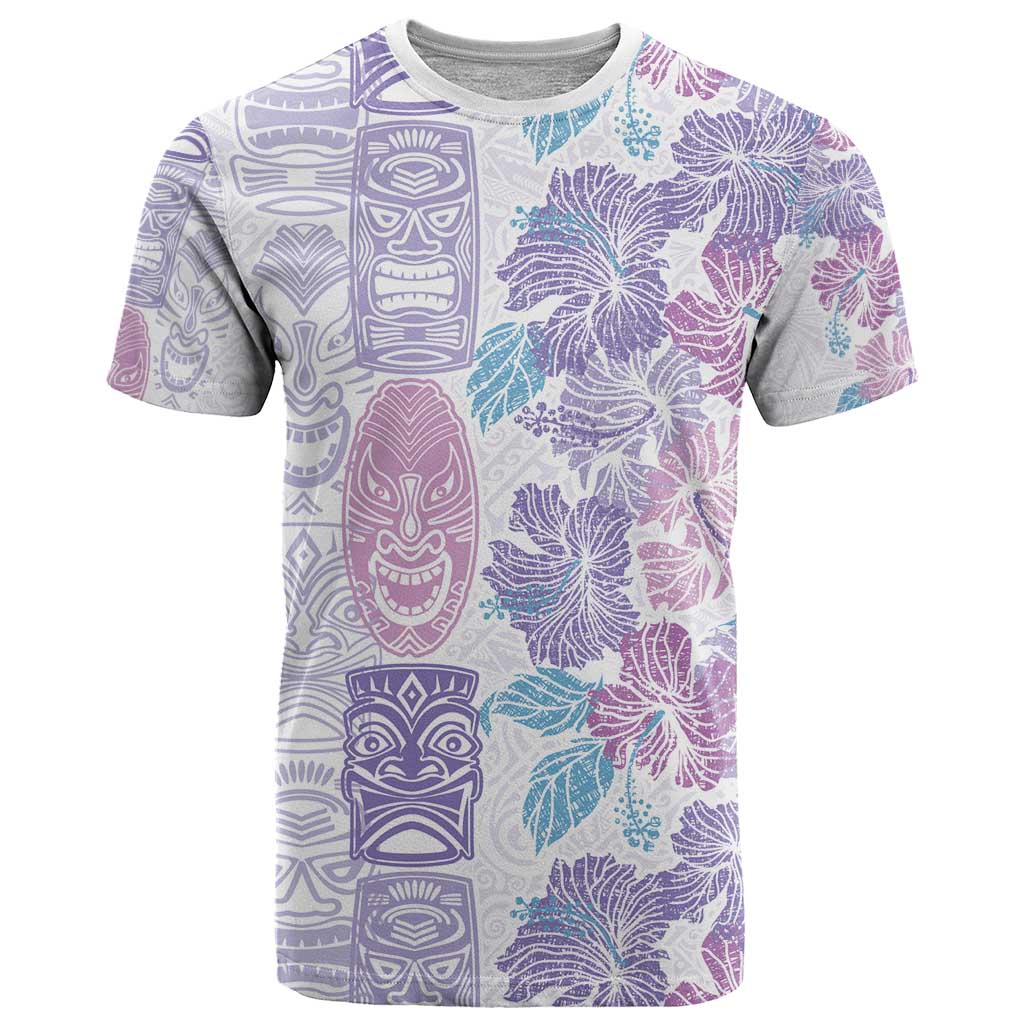 Christmas Aloha Hawaii Tiki T Shirt Hibiscus Winter Colors - Polynesian Pride