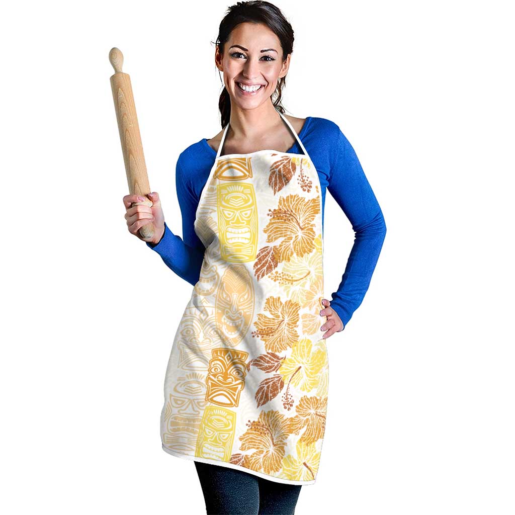 Christmas Aloha Hawaii Tiki Apron Hibiscus Autumn Colors - Polynesian Pride