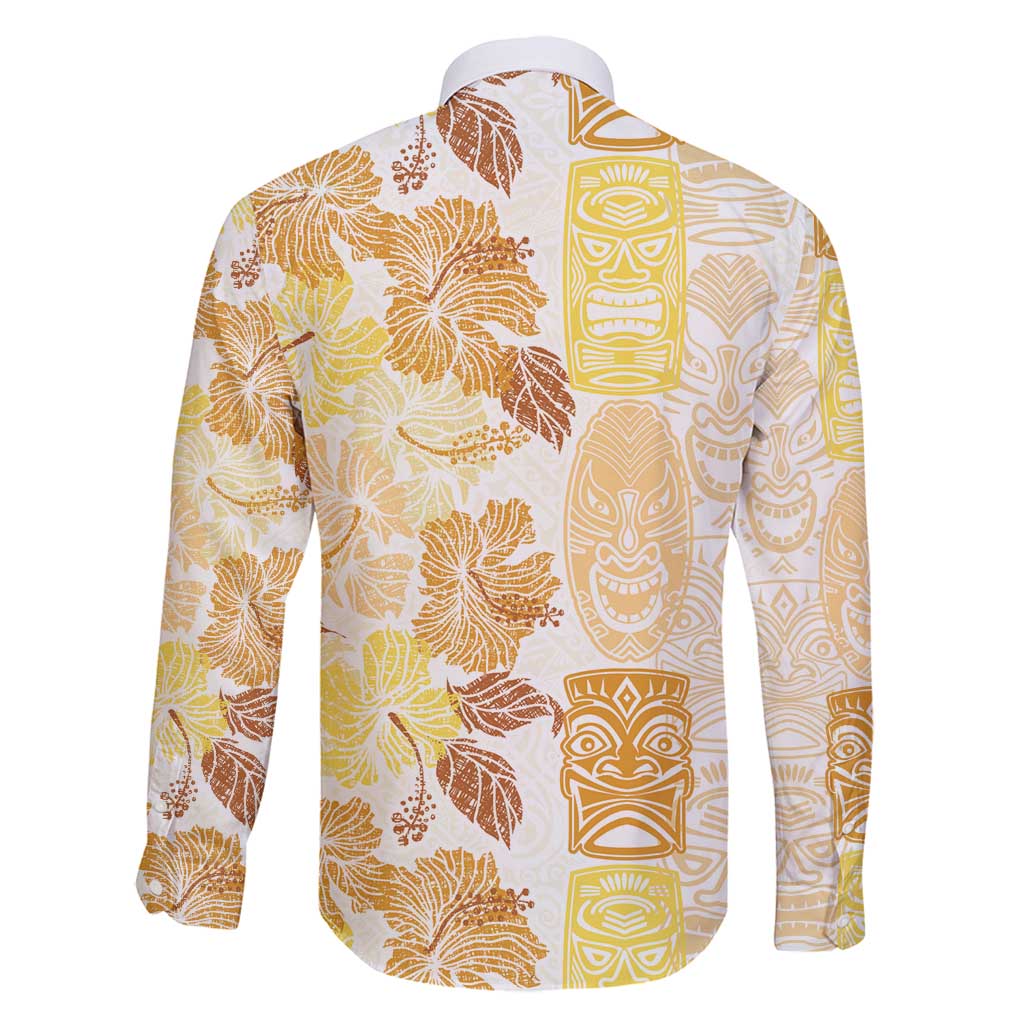 Christmas Aloha Hawaii Tiki Family Matching Tank Maxi Dress and Hawaiian Shirt Hibiscus Autumn Colors - Polynesian Pride