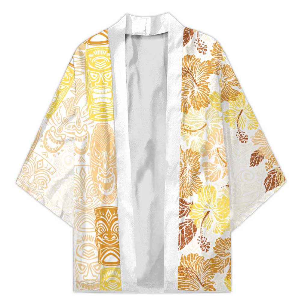 Christmas Aloha Hawaii Tiki Kimono Hibiscus Autumn Colors - Polynesian Pride