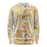 Christmas Aloha Hawaii Tiki Long Sleeve Shirt Hibiscus Autumn Colors - Polynesian Pride