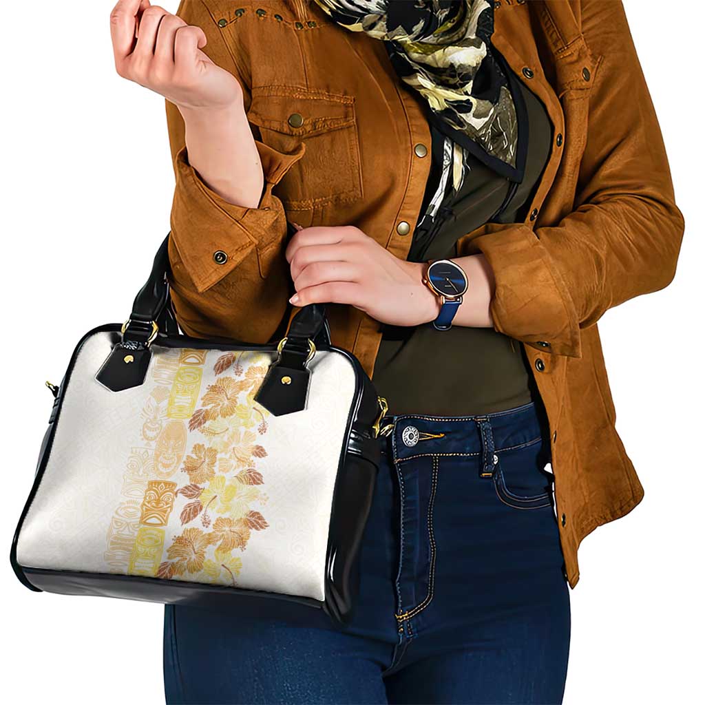 Christmas Aloha Hawaii Tiki Shoulder Handbag Hibiscus Autumn Colors - Polynesian Pride