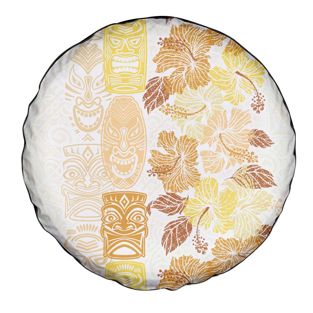 Christmas Aloha Hawaii Tiki Spare Tire Cover Hibiscus Autumn Colors - Polynesian Pride