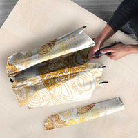 Christmas Aloha Hawaii Tiki Umbrella Hibiscus Autumn Colors - Polynesian Pride