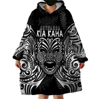 Custom New Zealand Rugby Wearable Blanket Hoodie 2023 World Cup Aotearoa Haka Face LT7 - Polynesian Pride