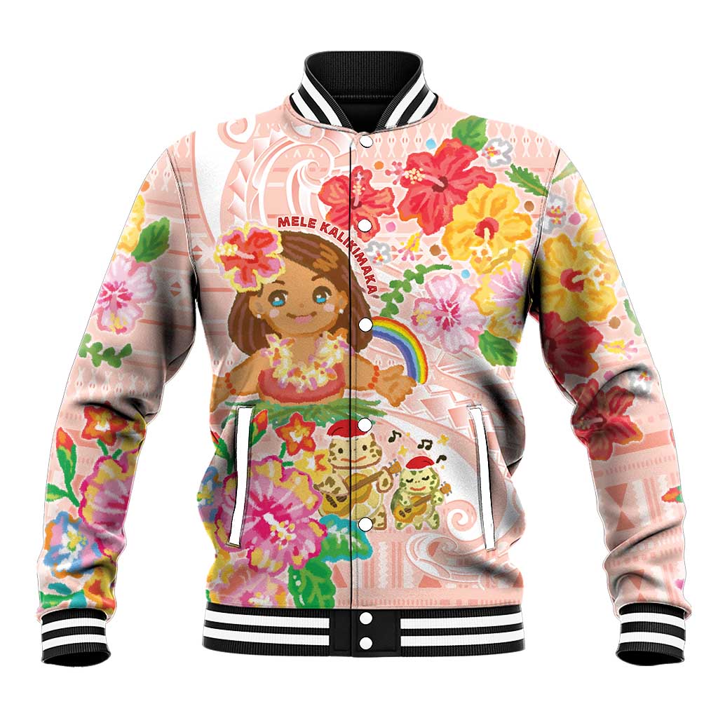 Aloha Hawaii Baseball Jacket Kawaii Mele Kalikimaka - Pastel Fever