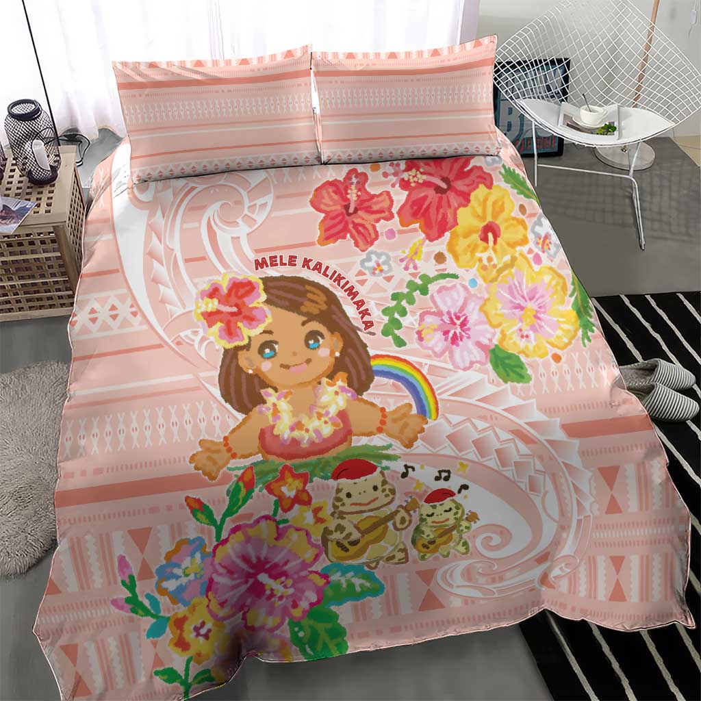 Aloha Hawaii Bedding Set Kawaii Mele Kalikimaka - Pastel Fever