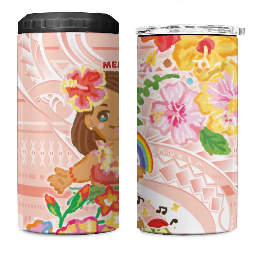 Aloha Hawaii 4 in 1 Can Cooler Tumbler Kawaii Mele Kalikimaka - Pastel Fever