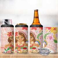 Aloha Hawaii 4 in 1 Can Cooler Tumbler Kawaii Mele Kalikimaka - Pastel Fever