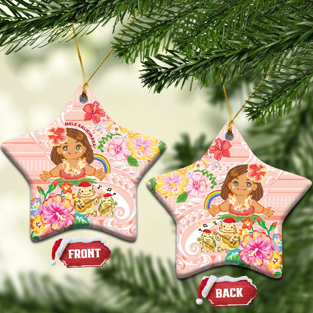 Aloha Hawaii Ceramic Ornament Kawaii Mele Kalikimaka - Pastel Fever