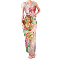 Aloha Hawaii Family Matching Tank Maxi Dress and Hawaiian Shirt Kawaii Mele Kalikimaka - Pastel Fever