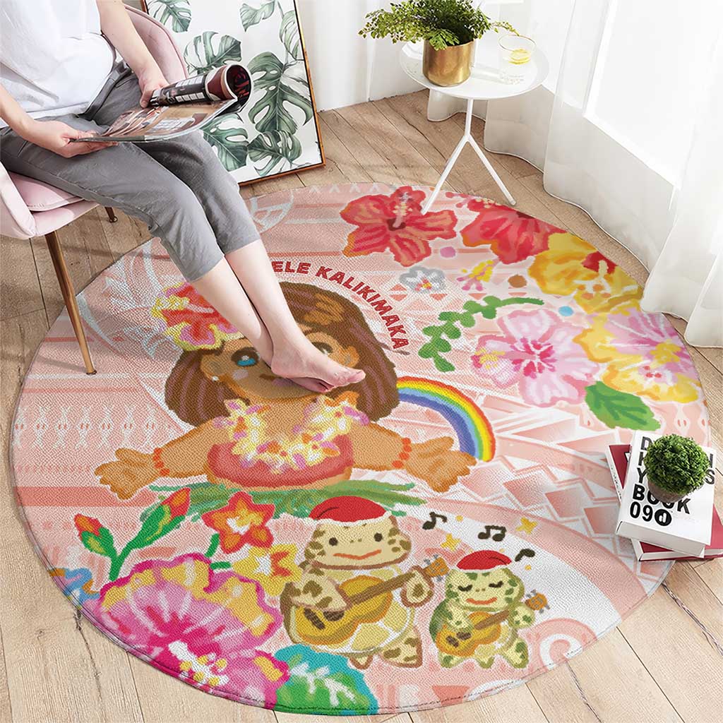 Aloha Hawaii Round Carpet Kawaii Mele Kalikimaka - Pastel Fever LT7 - Polynesian Pride