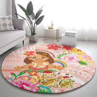Aloha Hawaii Round Carpet Kawaii Mele Kalikimaka - Pastel Fever LT7 - Polynesian Pride